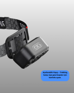 Kamp ve Trekking İçin Sensörlü LED Kafa Lambası - Görsel 4