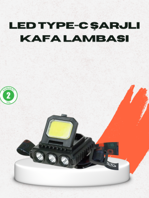 USB Şarjlı Kafa Feneri 800 Lumen Ayarlanabilir COB ve XPE LED