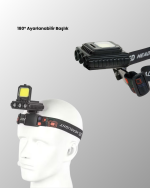 Şarjlı LED Kafa Lambası 800 Lumen COB XPE Ayarlanabilir Başlıklı - Görsel 5