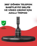 Telefon ve Kamera Uyumlu 360° Otomatik Takipli Akıllı Masa Tripodu