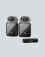 2in1 Kablosuz Yaka Mikrofonu iOS ve Android Uyumlu - Görsel 4