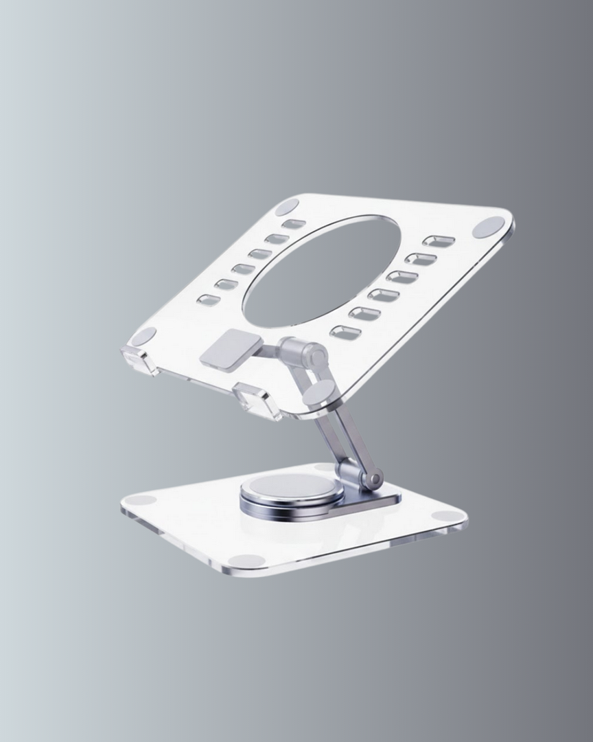 1247630_7-100.png Katlanabilir Tablet Standı Ayarlanabilir Kaymaz Şeffaf Tasarım - Görsel 2