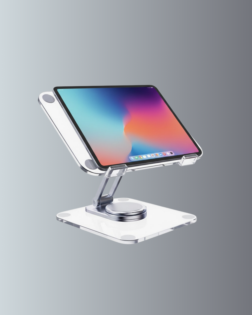 1247630_8-99.png Katlanabilir Tablet Standı Ayarlanabilir Kaymaz Şeffaf Tasarım - Görsel 4