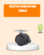 4 cm Kilit Mekanizmalı Mobilya Ayağı Tekli