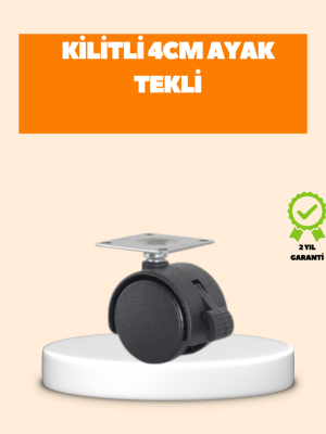 4 cm Kilit Mekanizmalı Mobilya Ayağı Tekli