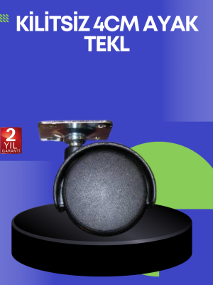 Sehpa ve Ekipmanlar İçin 4 cm Kilitsiz Ayak Tekli