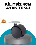 4 cm Kilitsiz Masa Ayağı Tekli Sessiz ve Akıcı Hareket