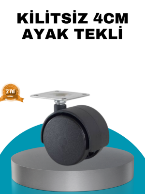 4 cm Kilitsiz Masa Ayağı Tekli Sessiz ve Akıcı Hareket