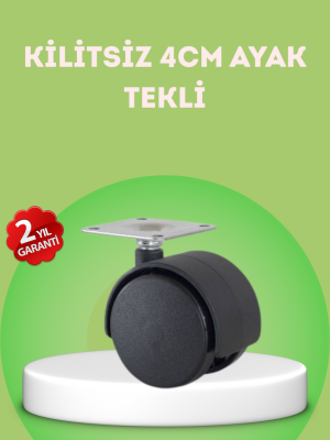 Kilitsiz 4 cm Mobilya Ayağı Tek Adet Pratik ve Dayanıklı