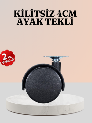 4 cm Çap Kilitsiz Tekerlek Ayağı Tekli Hafif Mobilyalar İçin