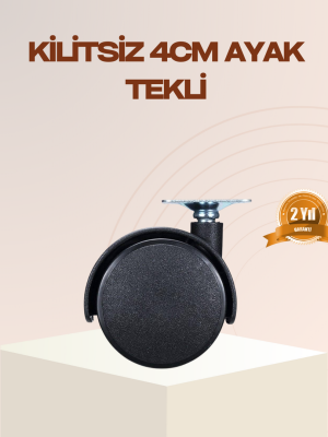 4 cm Kilitsiz Mobilya Ayağı Tekli Kolay Dönen Masa ve Sehpa Ayağı