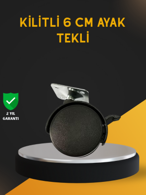 Mobilya İçin Kilitli 6 cm Ayak Tekli Satış