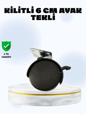 6 cm Kilitli Tekerlek Ayak Tek Adet