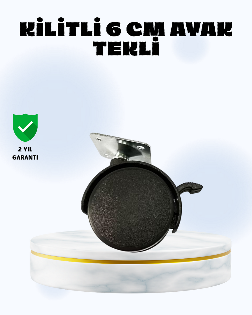 1247647_3-127.png 6 cm Kilitli Tekerlek Ayak Tek Adet - Görsel 1