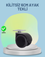 Mobilya Tekerleği 6 cm Kilitsiz Tekli Satış