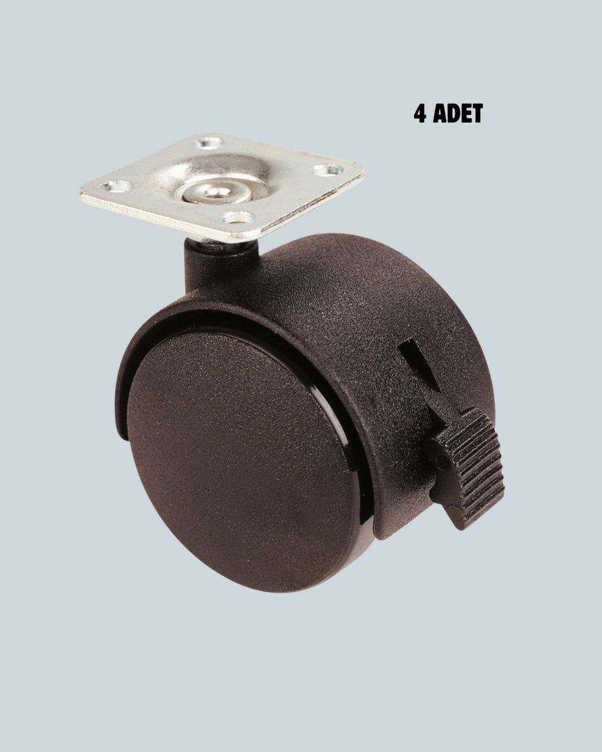 1247656_8-94.png 4’lü Kilitli Tekerlek Ayak 4 cm Sessiz ve Dayanıklı - Görsel 3