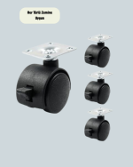Kilitli 4 cm Tekerlek Ayak 4’lü Set Zemin Koruyucu - Görsel 4
