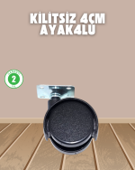 Sehpa ve Ekipmanlar İçin Kilitsiz 4 cm Ayak 4’lü