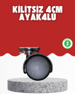 4 cm Kilitsiz Tekerlek Ayak Seti Zemin Koruyucu