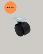 Kilitsiz Mini Tekerlek Ayak 4 cm 4’lü Set Kolay Montaj - Görsel 2