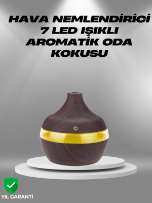 Aromaterapi Uyumlu 300 ml LED Işıklı Oda Kokusu Difüzörü