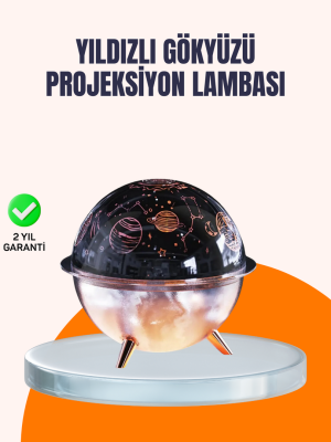 Kozmik Işık Efektli Projeksiyonlu Nemlendirici Gece Işığı