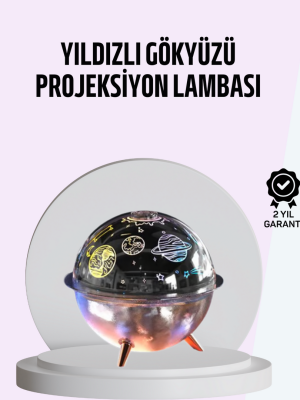 USB Şarjlı Uzay Temalı Işık Projektörü Hava Nemlendirici