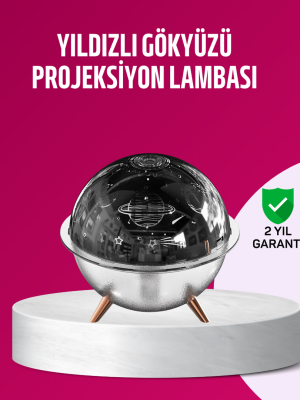 Uzay Temalı Projeksiyonlu Nemlendirici USB Güçlü Gece Lambası