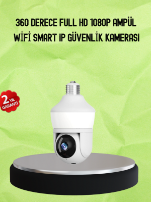 Hareket Algılamalı 360° Wi-Fi Akıllı Ampül Kamera