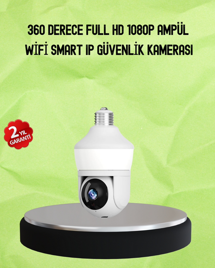 1247791_4-114.png Hareket Algılamalı 360° Wi-Fi Akıllı Ampül Kamera - Görsel 1