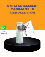 Kompakt Boy Şarjlı Taşınabilir Nebulizatör Cihazı