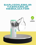 Sessiz Çalışan Taşınabilir Şarjlı Nebulizatör