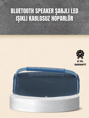 Hafif ve Dayanıklı Renkli Işıklı Taşınabilir Müzik Hoparlörü