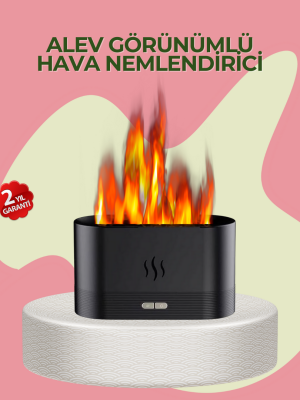 Kumandalı Alev Görünümlü LED Hava Nemlendirici Buhar Makinesi