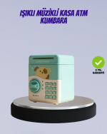 Su Yeşili Işıklı Sesli Elektronik Şifreli Çocuk Kumbarası