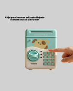 Su Yeşili Elektronik Şifreli ATM Tasarımlı Para Biriktirme Kumbarası - Görsel 5