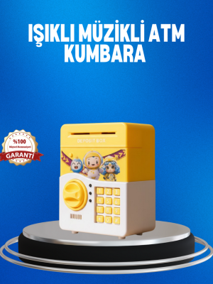 Çocuklar İçin Sarı Elektronik Şifreli Para Biriktirme Kumbarası