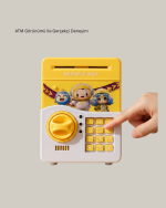 Sarı Elektronik Şifreli ATM Görünümlü Çocuk Kumbarası - Görsel 2