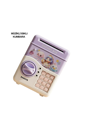 SAM51 MÜZİKLİ IŞIKLI KUMBARA MOR