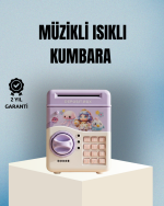 Işıklı Sesli Şifreli Otomatik Para Çeken Kumbara Mor