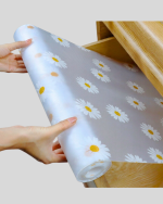 10 Metre Papatya Desenli Kaymaz Dolap ve Çekmece İçi Mat - Görsel 3