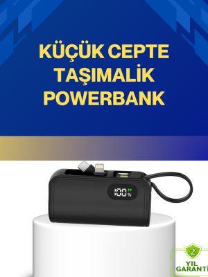 LED Göstergeli 2000mAh Cep Tipi Hızlı Şarj Powerbank