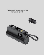 2000mAh Mini Powerbank Dahili Konektörlü PD 20W - Görsel 3
