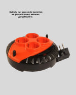 CE Belgeli 3 Metre 4’lü Kablolu Priz Makara - Görsel 3