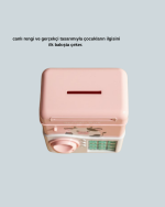 Pembe Şifreli Eğitici ATM Kasa Çocuk Kumbarası - Görsel 3