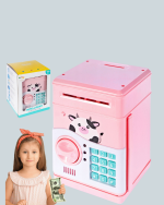 Pembe Elektronik Şifreli Otomatik Para Çeken ATM Kumbarası - Görsel 4