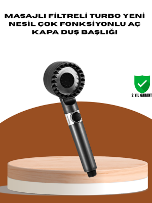 Masaj Fonksiyonlu Filtreli Duş Başlığı Dayanıklı Yapı