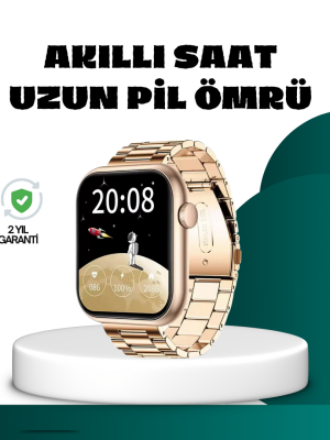 Bluetooth Arama Özellikli Akıllı Saat Uzun Pil Ömürlü
