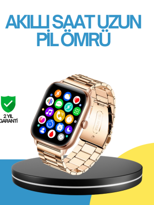 AMOLED Ekranlı Türkçe Menülü Akıllı Saat Bluetooth Görüşmeli