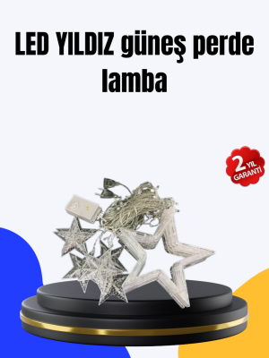 Dekoratif Yıldız Peri Led Perde 3x3 Metre Ortam Işığı